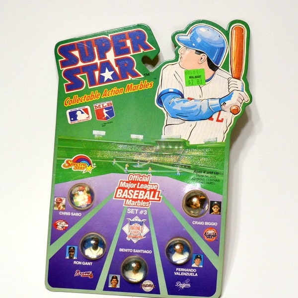 Vintage Rad Rollers Major League Baseball Collection Series 3 Superstars Action Marbles 1990 Spectra Star Unopened PanchosPorch