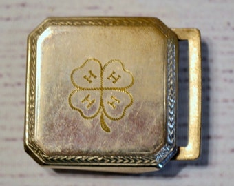 Vintage 4H Club Silver Plate Belt Buckle Agriculture Farming Organization Collectible Buckle PanchosPorch