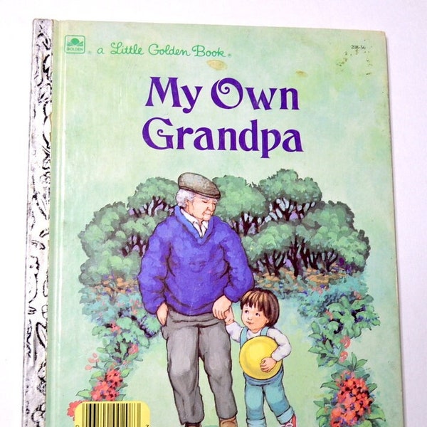 Vintage MY OWN GRANDPA Little Golden Book Child Grandparent Illustrated Children Book Bedtime Story 1980s Nostalgia PanchosPorch