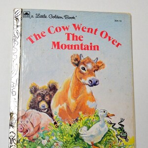 Vintage Little Golden Book the Cow Went Over the Mountain - Etsy