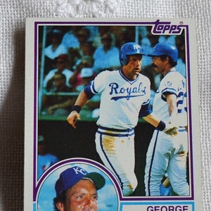Vintage 1983 Topps George Brett Baseball Card - Kansas City Royals Memorabilia