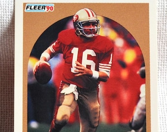 Joe Montana Trading Card 1990 Fleer No 10 NFL Football San Francisco 49ers Collectible Vintage Sports Memorabilia PanchosPorch