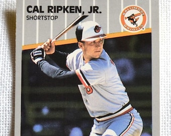 Cal Ripken Jr Baseball Card 1989 Fleer No 617 Baltimore Orioles MLB Collectible Vintage Sports Memorabilia PanchosPorch