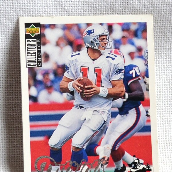 Drew Bledsoe Football Card No 123 Upper Deck Collectors Choice 1994 NFL Patriots Vintage Trading Card Collectible Memorabilia PanchosPorch