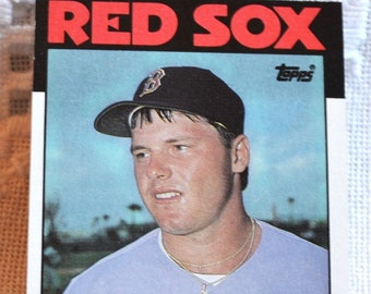 Roger Clemens 1986 Topps Rookie Card - Boston Red Sox MLB Vintage Memorabilia