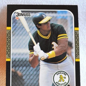 Jose Canseco 1987 Donruss Baseball Card - Oakland Athletics Vintage Memorabilia