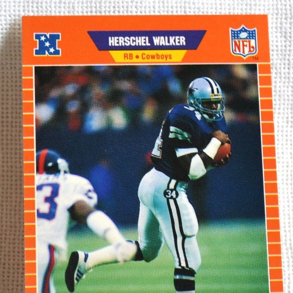 HERSCHEL WALKER 96 Trading Card 1989 Pro Set Dallas Cowboys NFL Football Collectible Vintage Sports Memorabilia PanchosPorch