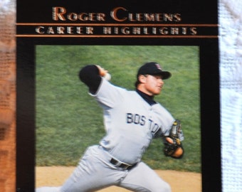 Roger Clemens 8 Baseball Card 1992 Fleer Career Highlights Trading Card Red Sox 1990s MLB Baseball Vintage Sports Memorabilia PanchosPorch