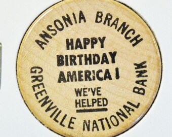 Vintage Wooden Nickel Western Electric Greensboro North Carolina Souvenir Wood Token Coin Advertising Memorabilia PanchosPorch