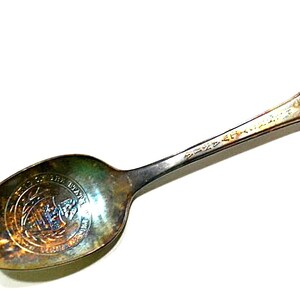 Vintage PENNSYLVANIA Collector Spoon Bicentennial 1776 1976 Tarnished Silver Plate Teaspoon Franklin Mint International PanchosPorch