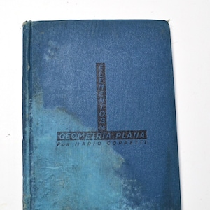 Vintage 1934 Spanish Geometry Textbook: Elementos de Geometria Plana