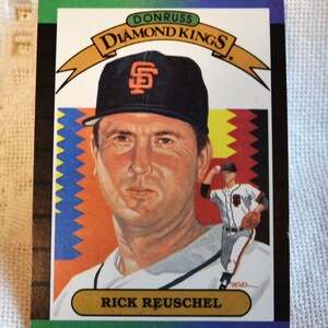 Rick Reuschel 1988 Donruss Diamond Kings Baseball Card - MLB Giants Vintage Collectible