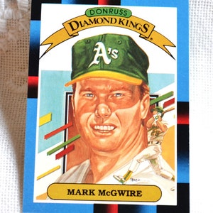 Mark McGwire Baseball Card: 1988 Donruss Diamond Kings, Oakland Athletics