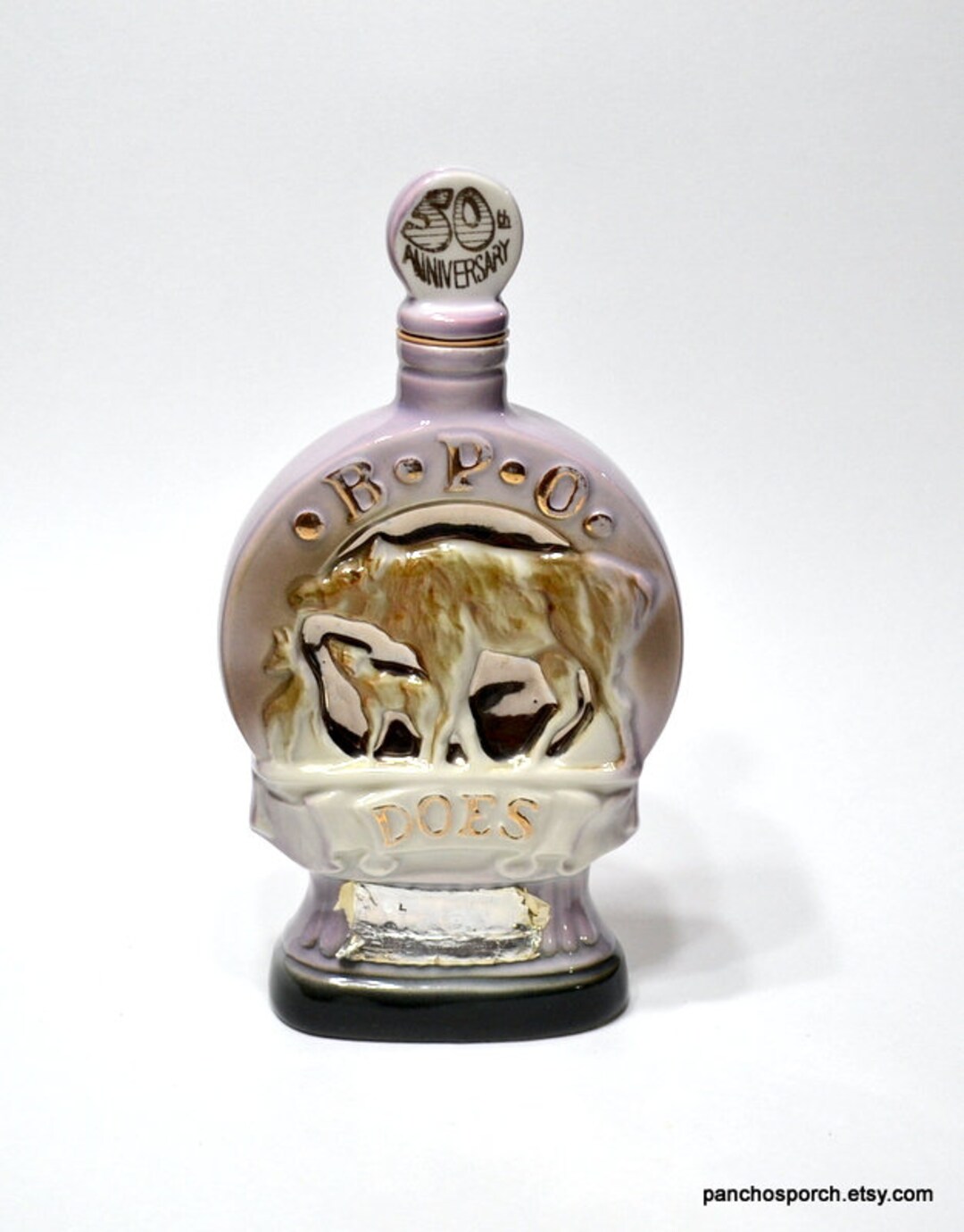 Vintage JIM BEAM Decanter BPO the Does Elks 50th Anniversary Etsy
