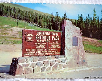 Vintage COLORADO Postcard Berthoud Pass Continental Divide Unused Post Card Memorabilia Advertising Paper Ephemera PanchosPorch