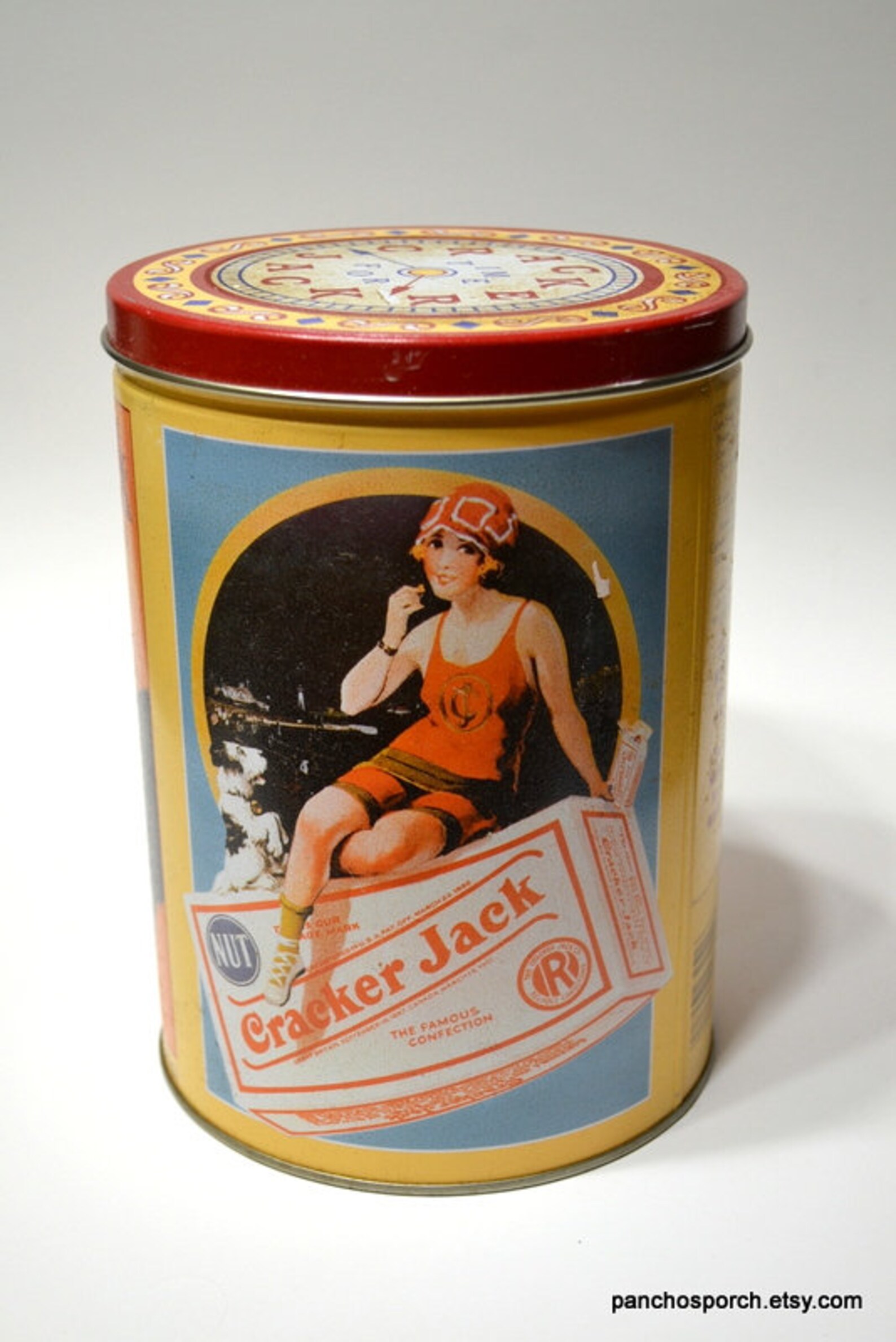 Vintage Cracker Jack Tin 1991 Empty Popcorn Peanuts Container Etsy