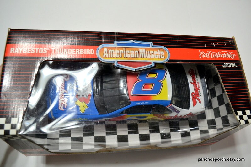 Vintage JEFF BURTON No 8 Die Cast Metal Car Ertl American
