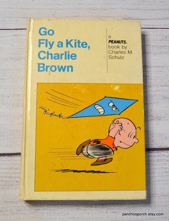 Go Fly a Kite Charlie Brown Snoopy Book Double Sided Book Etsy