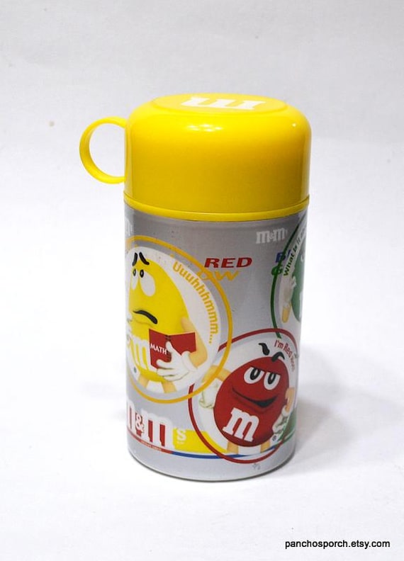 Vintage M&M Insulated Thermos - 2002 Yellow Drink Bottle