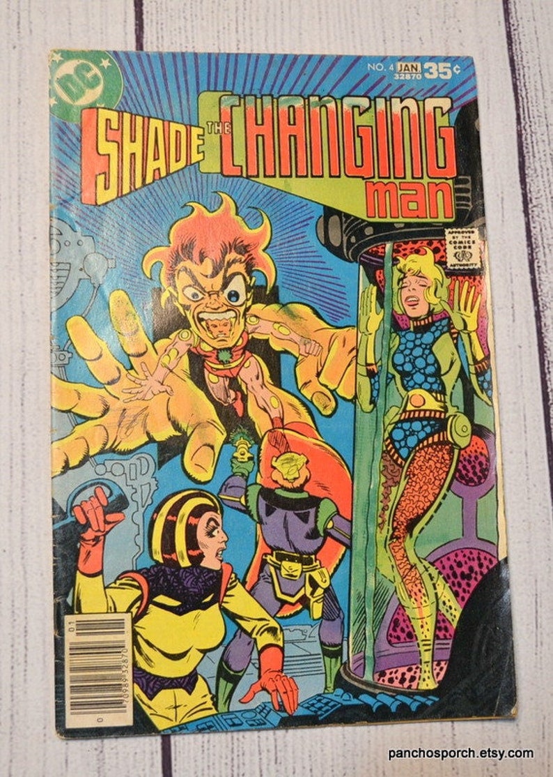 Vintage Shade the Changing Man Comic Book 1977 No 4 DC Comics Collectible Comic Book PanchosPorch image 1