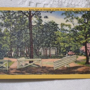 vintage GEORGIA Carte postale Bump Gate Warm Springs Souvenir Carte postale Americana Souvenirs Papier Éphémère PanchosPorch