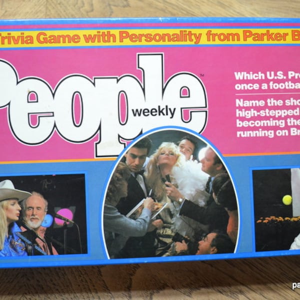 Vintage PEOPLE Weekly Board Game 1984 Parker Brothers Trivia Celebrity Gossip Teen to Adult Family Game Night Memorabilia PanchosPorch