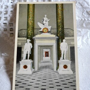 vintage WASHINGTON DC carte postale Franzoni Clock Statuary Hall US Capitol souvenir Carte postale souvenirs Papier éphémères PanchosPorch