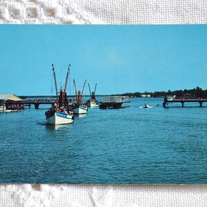 vintage FLORIDE Carte postale Ft Myers Beach Bénédiction annuelle Americana Souvenir Carte postale Souvenirs Papier publicitaire Éphémère PanchosPorch