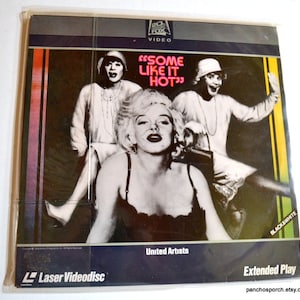 Some Like It Hot Video Laser Disc Classic Movie MARILYN MONROE Tony Curtis Jack Lemmon Extended Play Videodisc PanchosPorch