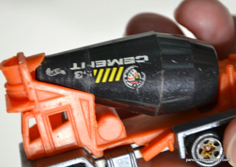 Vintage Hot Wheels Cement Truck 1991 Orange Black Concrete Etsy
