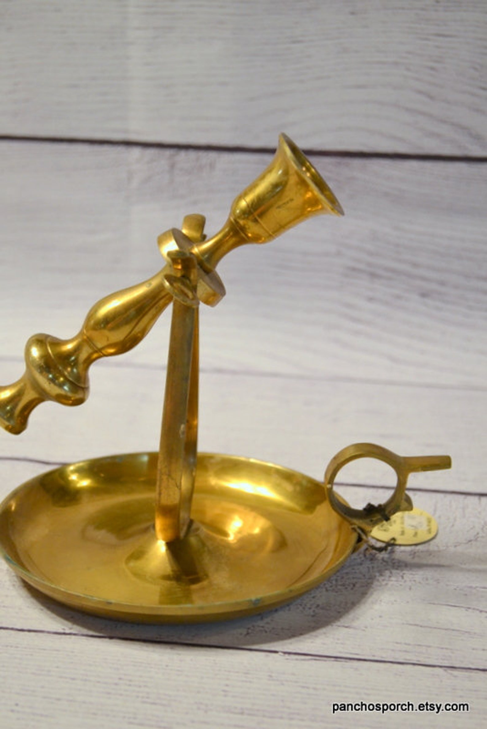 Vintage Brass Candlestick Holder Boat Nautical Candle Light Etsy