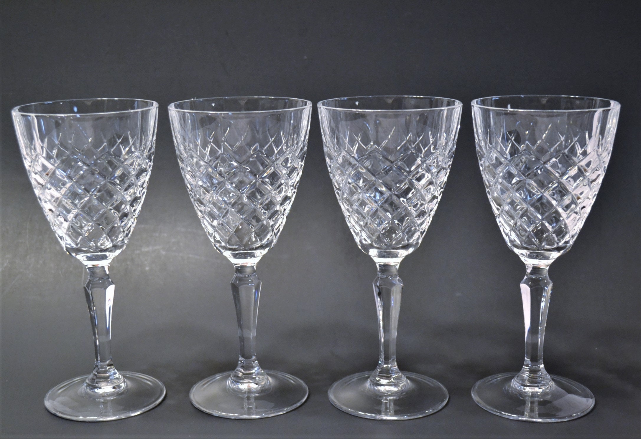 Textured Hexagonal Clear Wine Glass Set Of 5 Vintage Glassware Elegant  Glasses For Anniversary Party Valentines Day Gift - Yahoo Shopping
