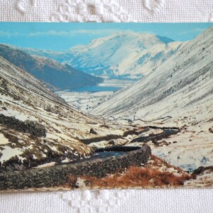 Vintage ENGLAND Postcard Kirkstone Pass Mountains Souvenir Post Card Vacation Memorabilia Tourism Paper Ephemera PanchosPorch