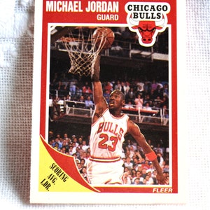 MICHAEL JORDAN Basketball Card 1989 Fleer No 21 Chicago Bulls Original NBA Collectible Vintage Sports Memorabilia PanchosPorch