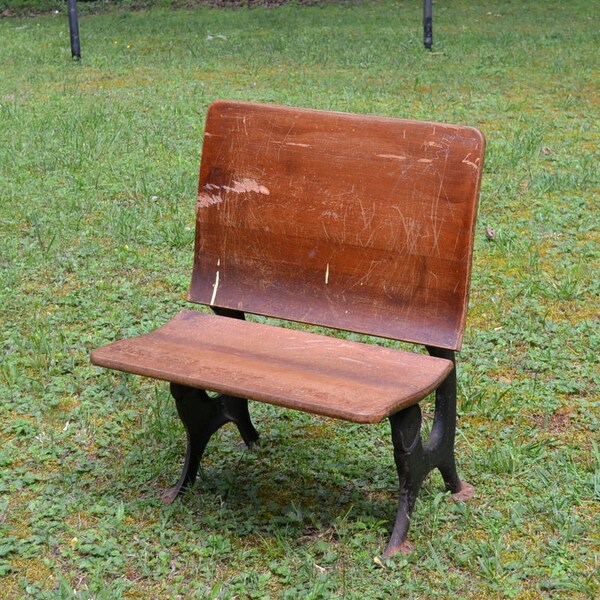 Wood School Chair Etsy
