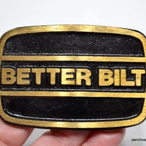 Vintage BETTER BILT Belt Buckle Brass Metal Agricultural Gardening Products Advertising Cowboy Western Mens Accessory PanchosPorch