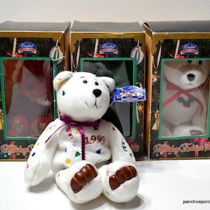 Vintage Limited Treasures Holiday Bear Set: 1998-99 Collectible Plush Toys