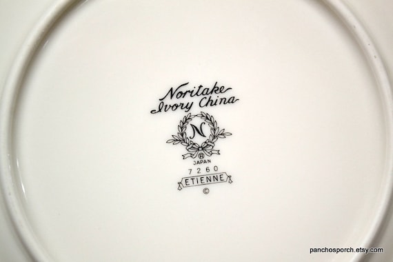 Vintage Noritake Etienne Bread Plate Set of 4 Pink Floral
