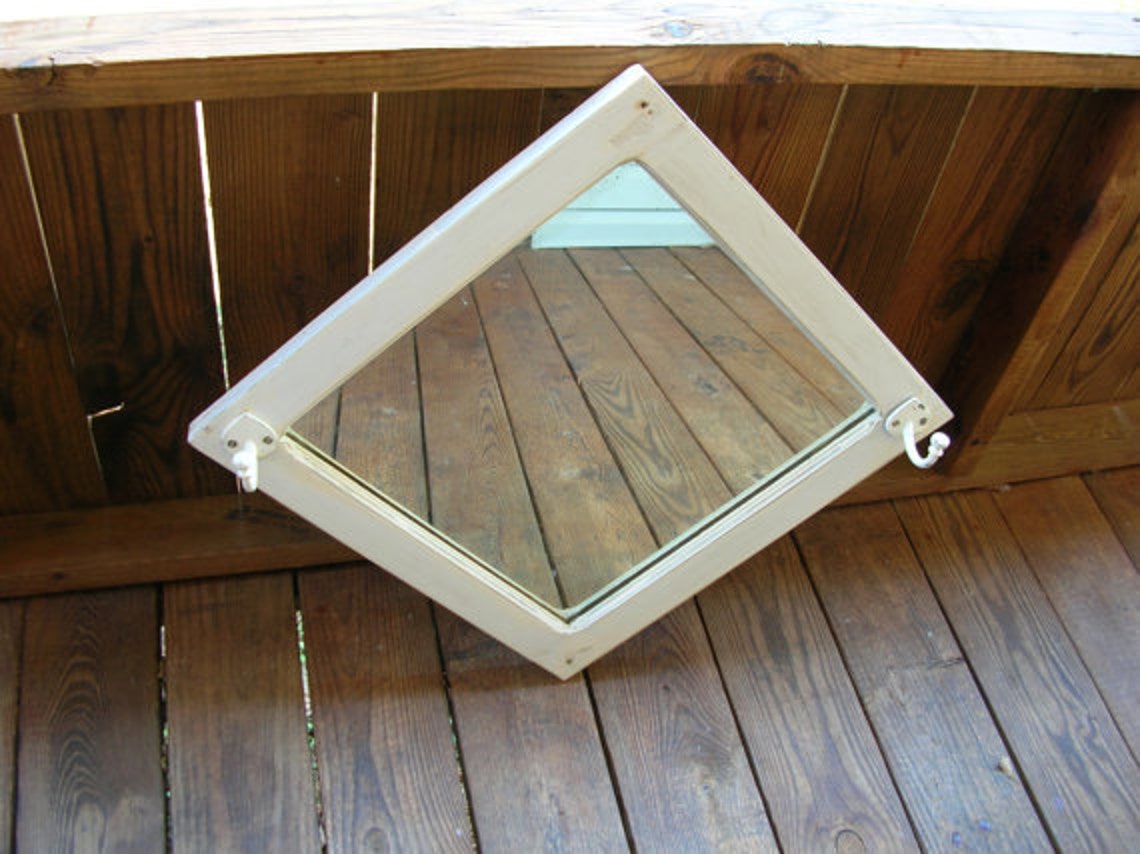 Vintage Mirror Hat Rack White Diamond Recycled Upcycled Shabby Etsy