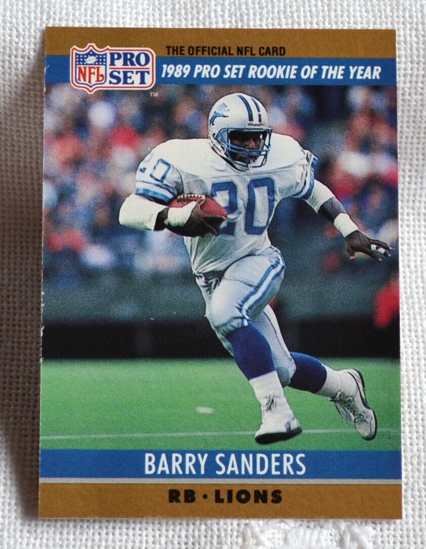 Barry Sanders Football Card 1 Pro Set 1990 Detroit Lions - Etsy