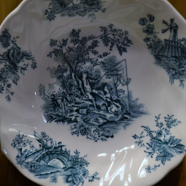 Vintage Johnson Bros Pastorale Toile de Jouy Fruit Bowls Set of 2 Replacement England PanchosPorch