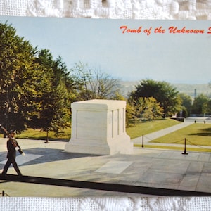 vintage VIRGINIA Carte postale Arlington National Cemetery Tomb Soldat inconnu Carte postale Souvenirs Tourisme Papier Éphémère PanchosPorch