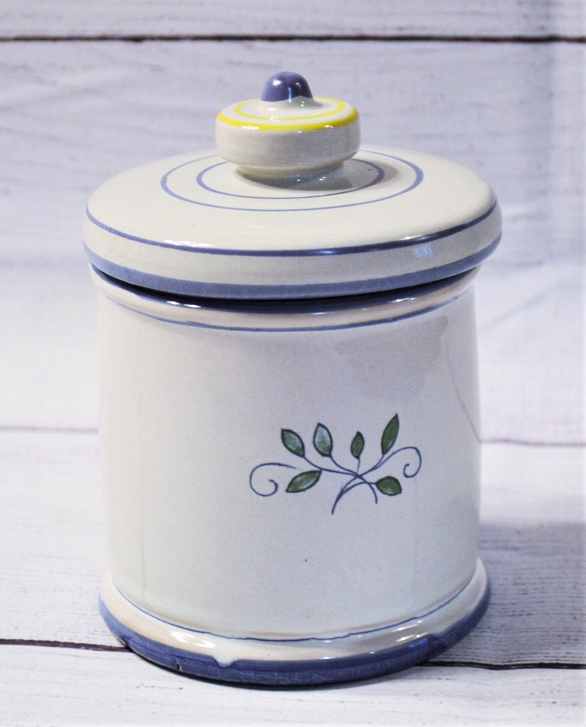 Vintage Baci Ceramic Jar with Lid Candy Dish Container Rustic Etsy