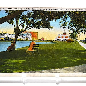 Vintage ASBURY PARK carte postale New Jersey Deal Lake Convention Hall Hotel 1932 carte postale souvenir souvenirs papier éphémères PanchosPorch