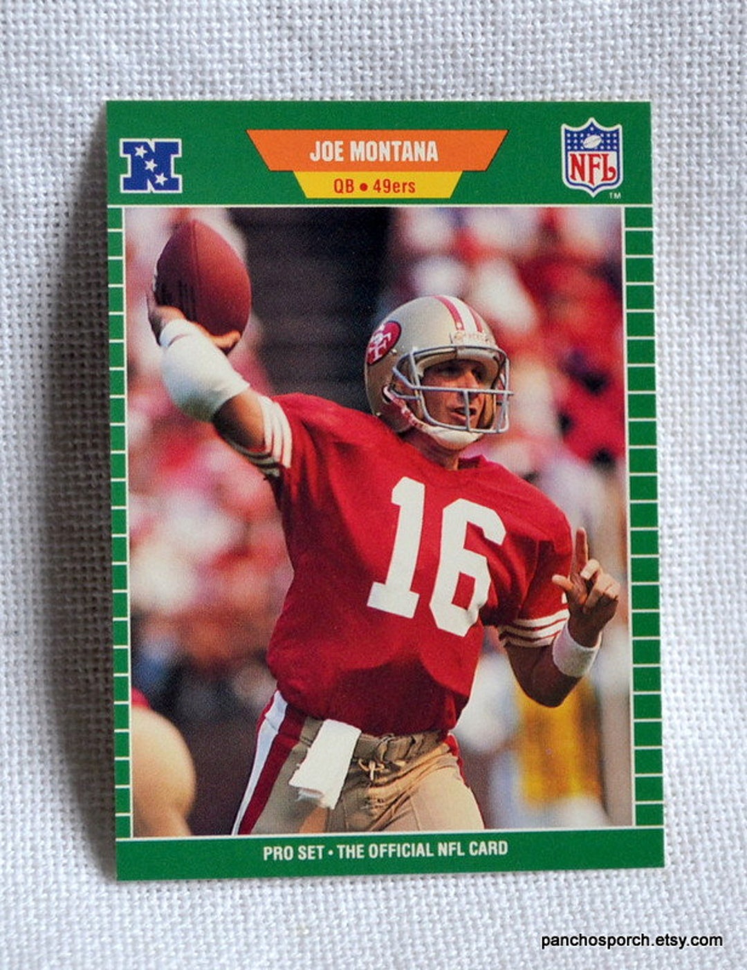 Joe Montana 1989 Pro Set Trading Card: San Francisco 49ers