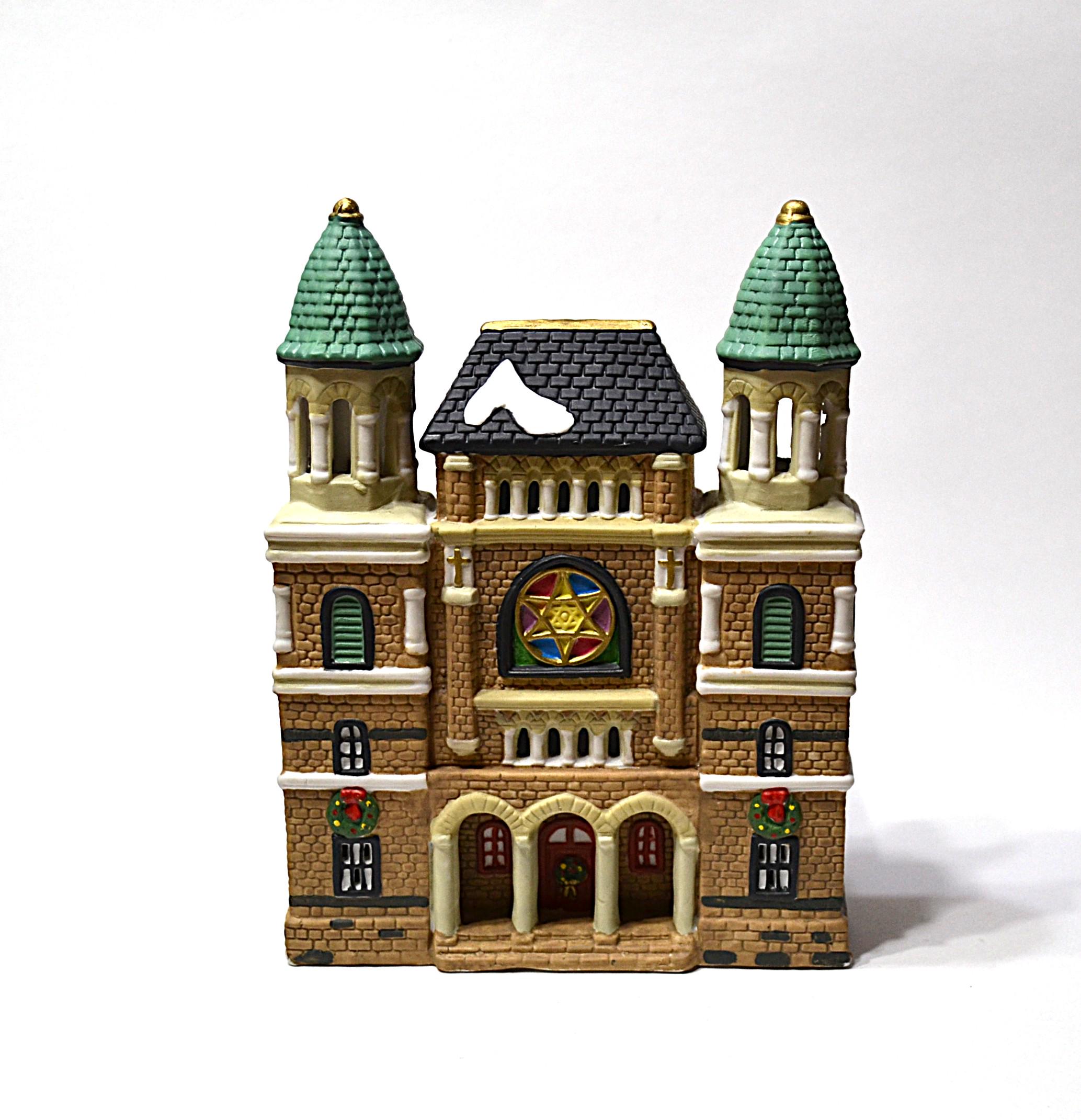 Vintage Church Lighted Cathedral Building Unmarked Holiday Decor