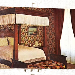 Carte postale vintage du KENTUCKY My Old Kentucky Home Judge Rowans Bedroom Bardstown Souvenir Carte postale souvenirs Papier éphémères PanchosPorch