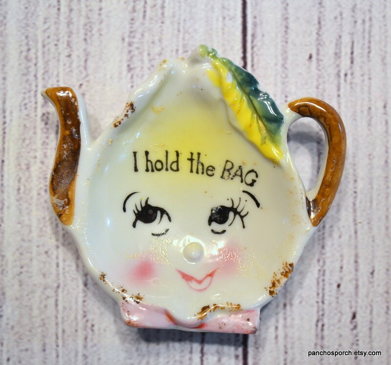 Kitchen & Dining Serving Odds & Ends Vintage Anthropomorphic Tea Bag