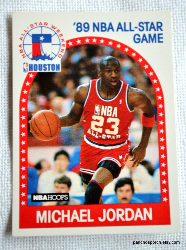 Vintage Michael Jordan 1989 NBA All Star Basketball Trading Vintage Michael Jordan 1989 NBA All Star Basketball Trading