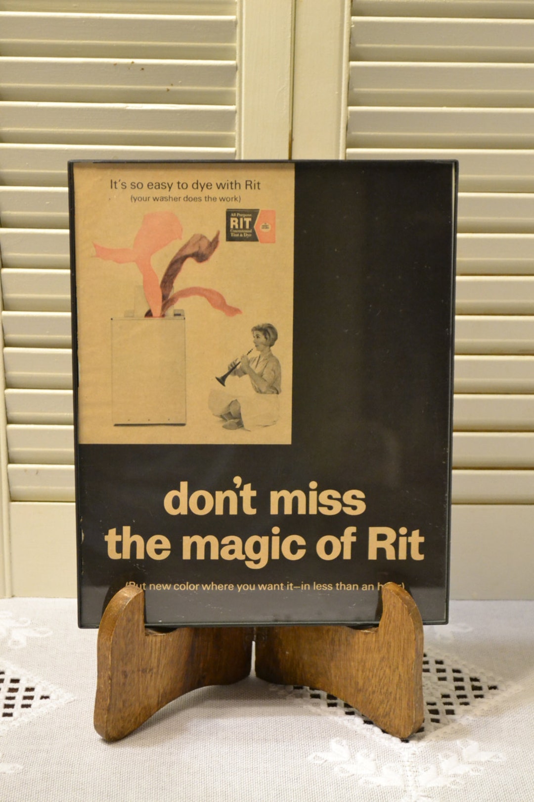 Vintage Rit Dye Magazine Ad Framed Laundry Craft Room Wall Decor ...